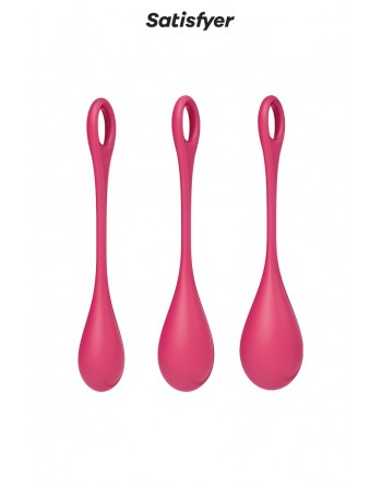 Kit d'entrainement pelvien Yoni Power 1 Rouge - Satisfyer